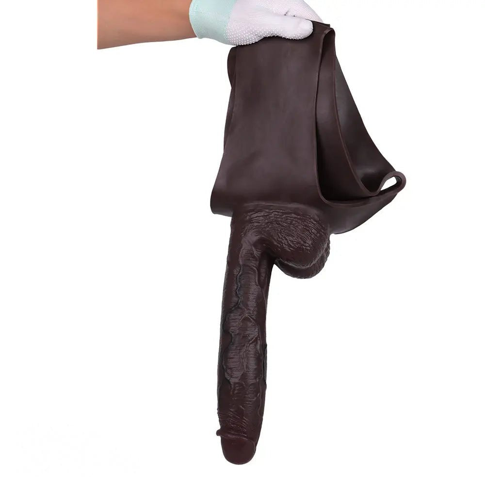 Coffee hollow strap-on sleeve dildo, photo 11
