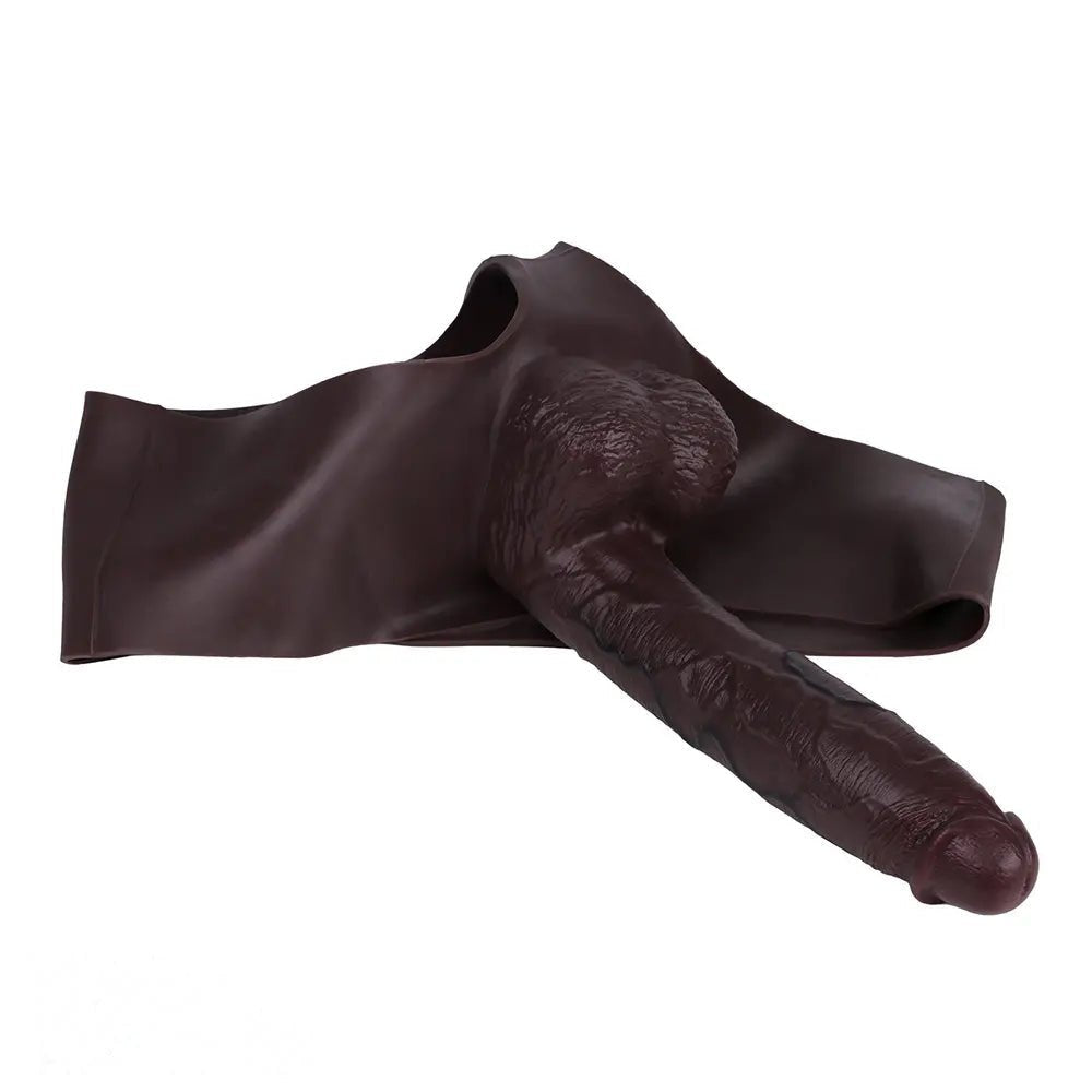 Coffee hollow strap-on sleeve dildo, photo 13