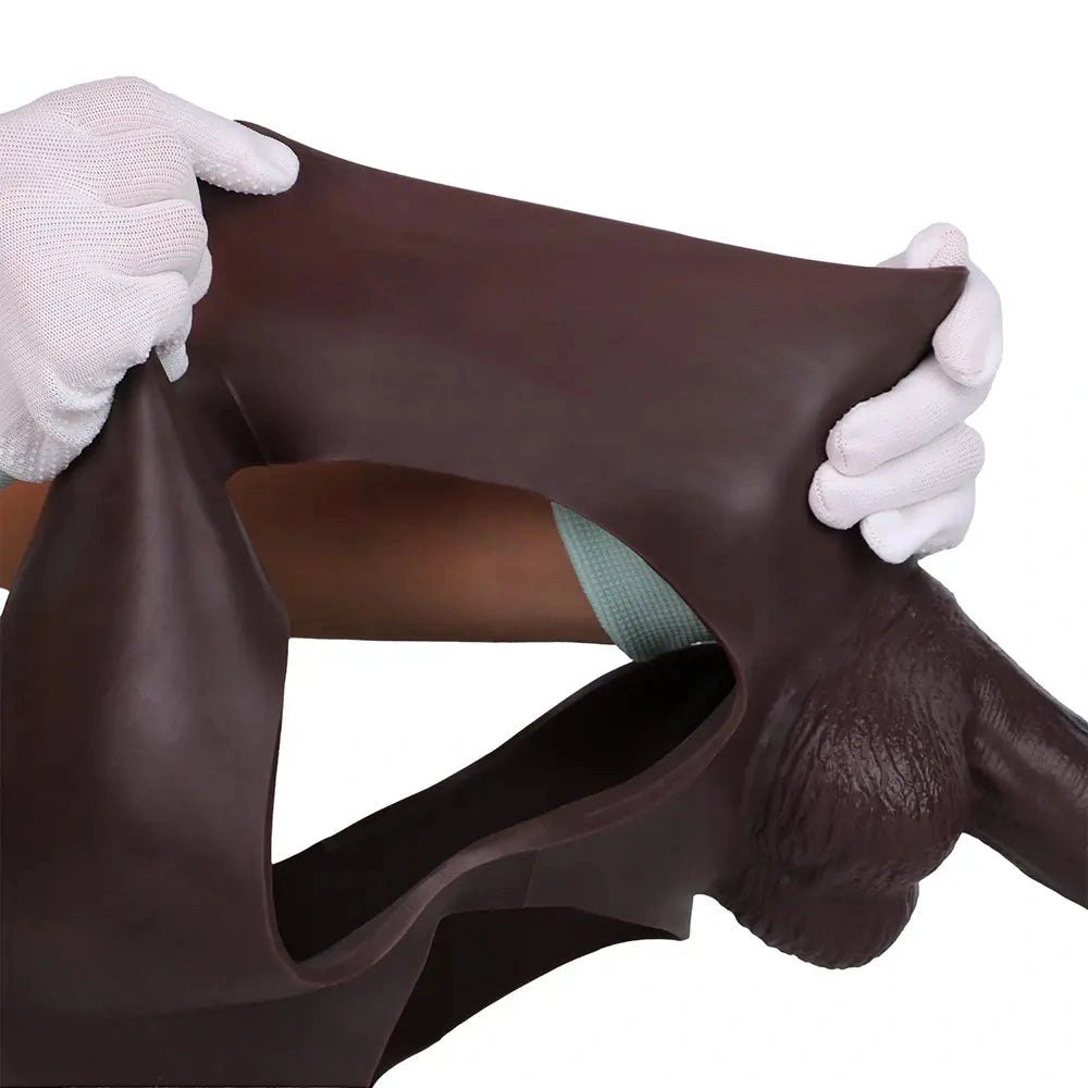 Coffee hollow strap-on sleeve dildo, photo 7