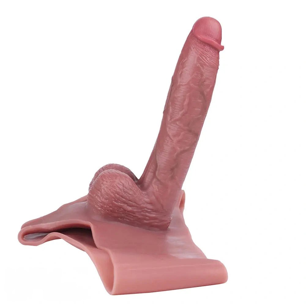 Flesh silicone hollow strap-on dildo sleeve, photo 1