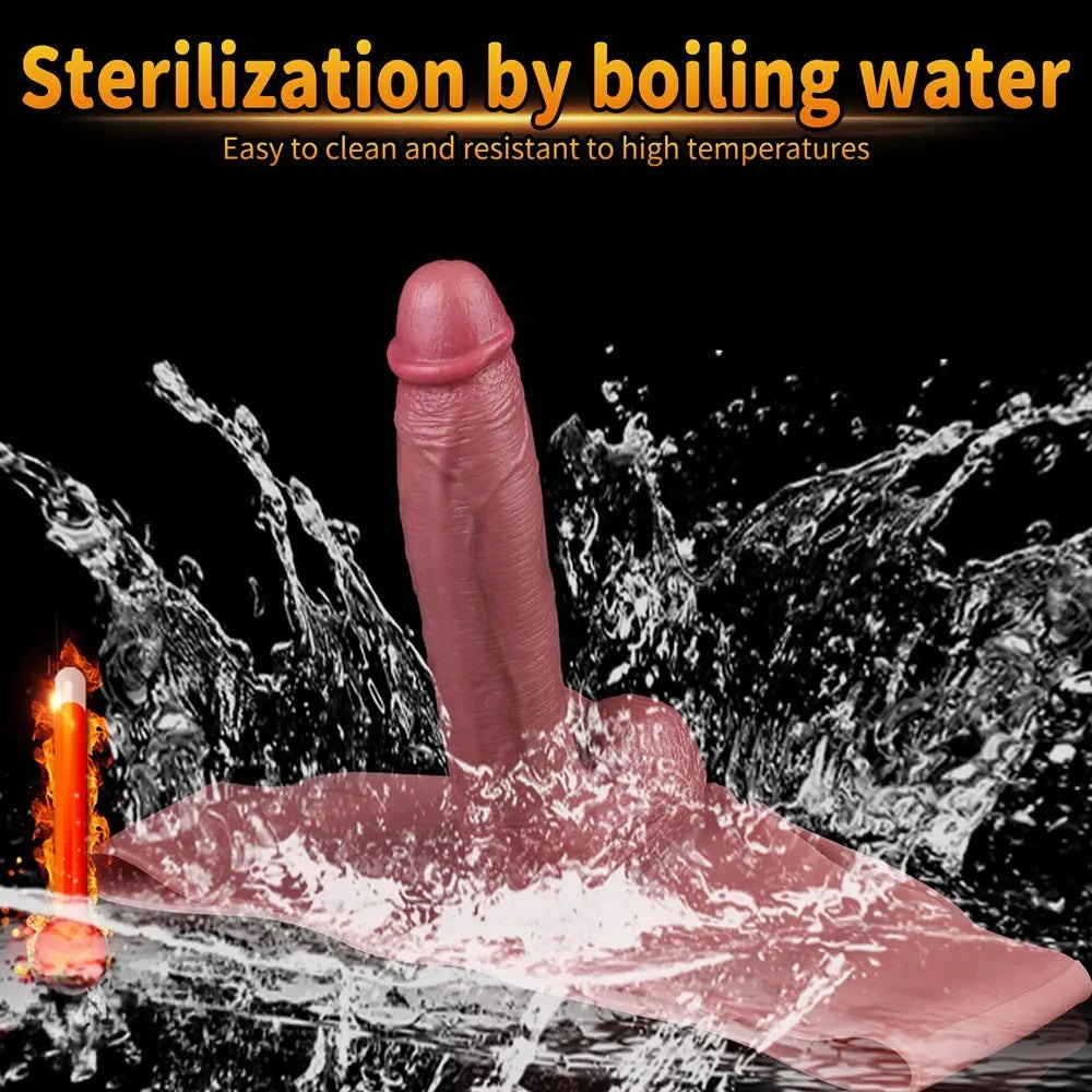 Flesh silicone hollow strap-on dildo sleeve, photo 10
