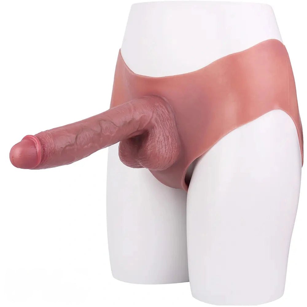 Flesh silicone hollow strap-on dildo sleeve, photo 3