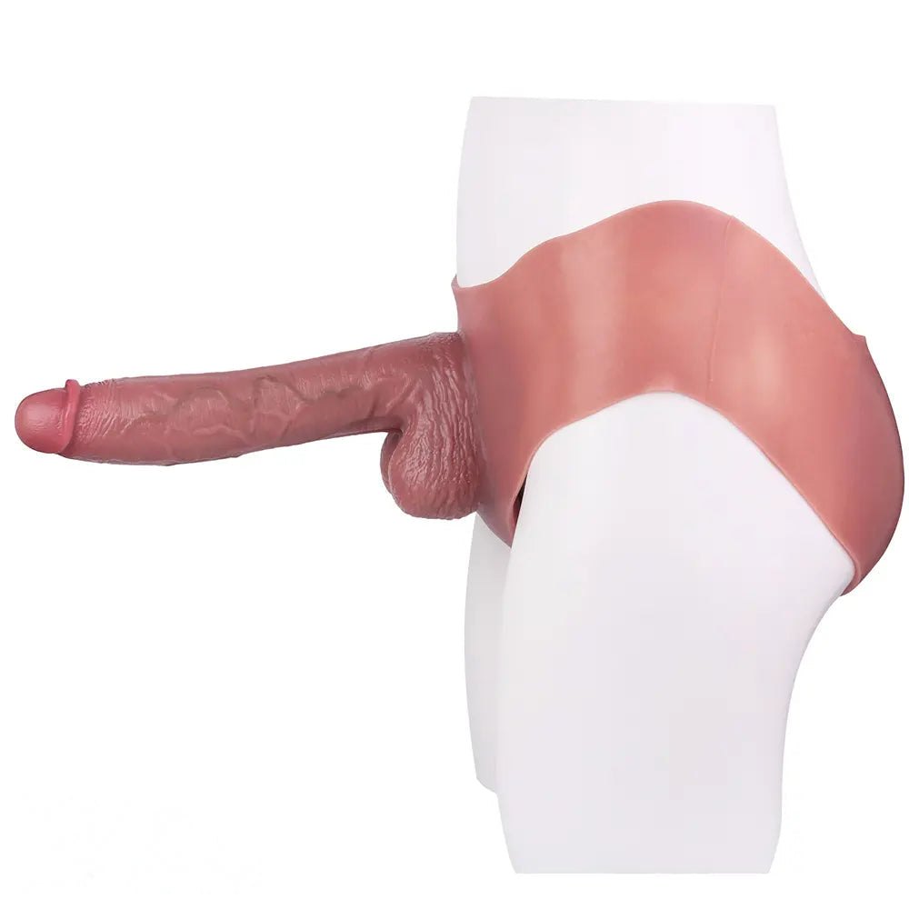 Flesh silicone hollow strap-on dildo sleeve, photo 4