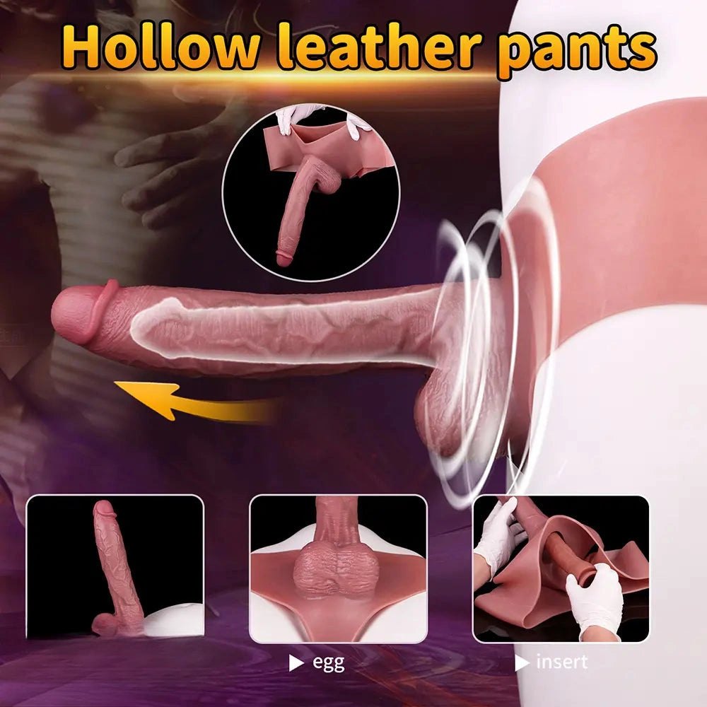 Flesh silicone hollow strap-on dildo sleeve, photo 5