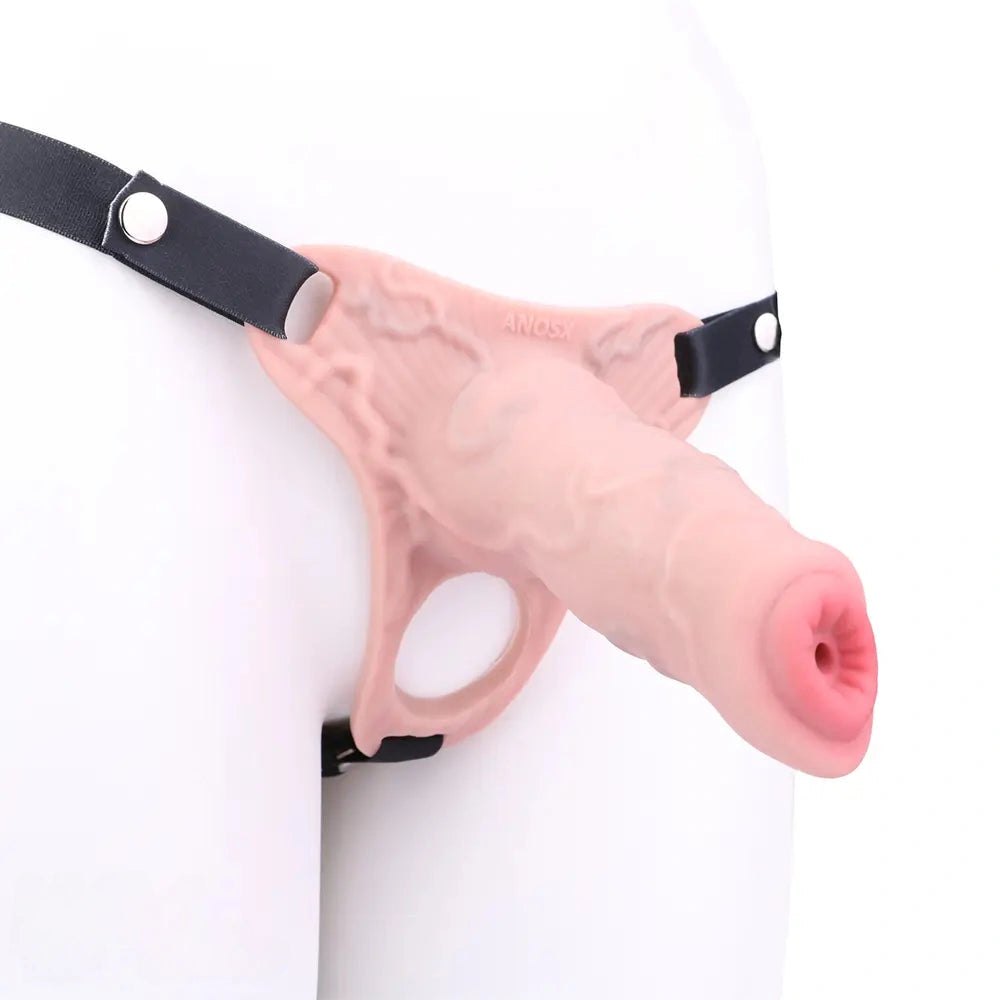 Hollow silicone strap-on dildo, photo 1