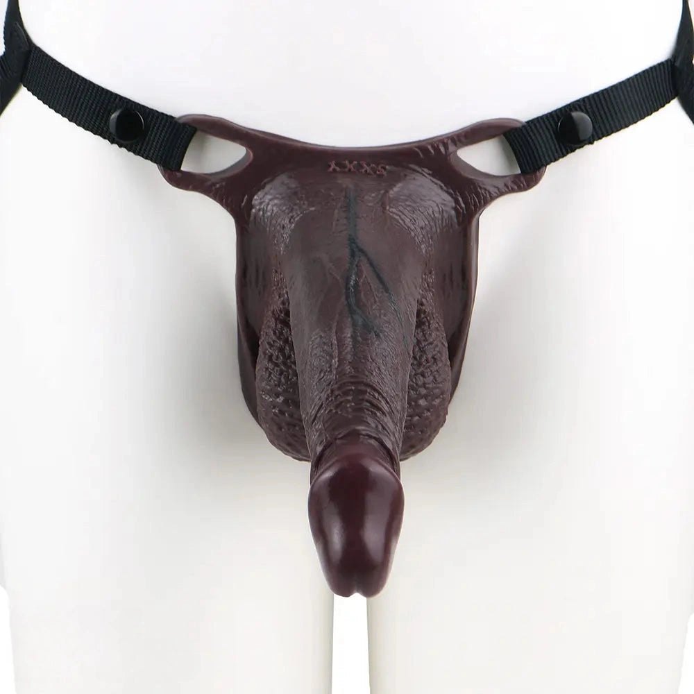 Coffee hollow strap-on dildo, photo 13