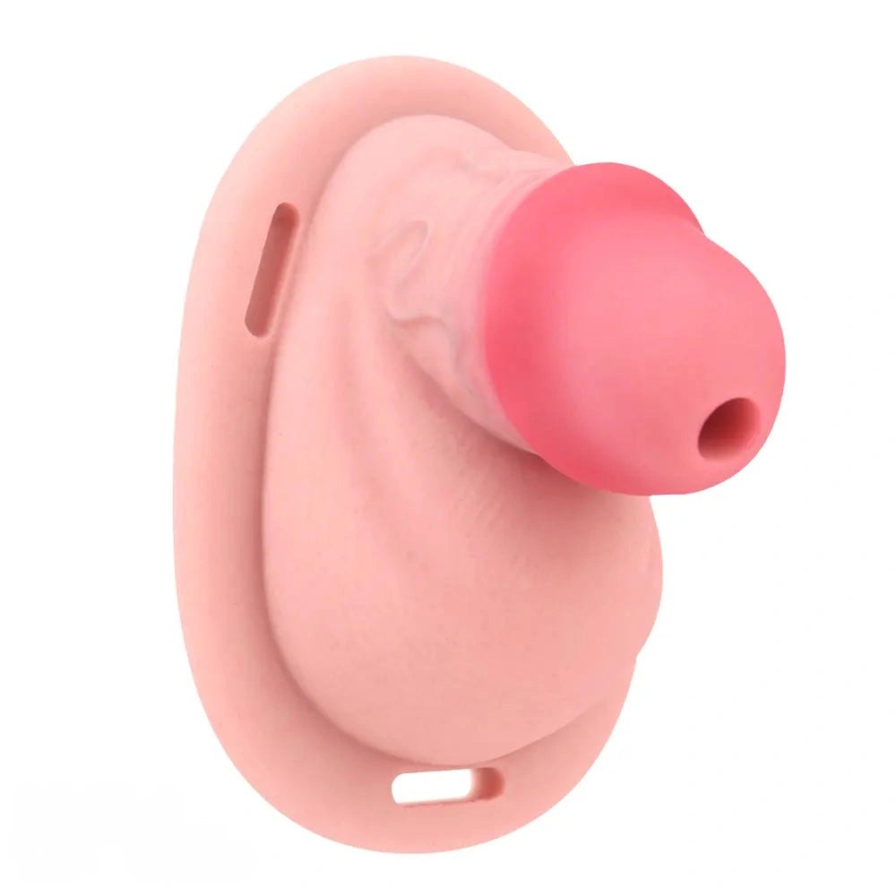 Flesh silicone hollow strap-on harness compact, photo 1