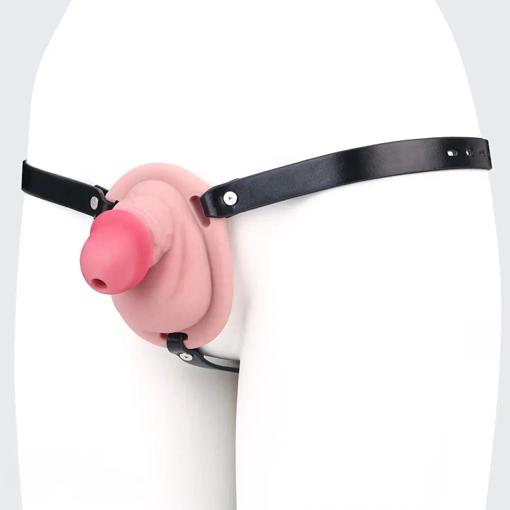 Flesh silicone hollow strap-on harness compact, photo 15