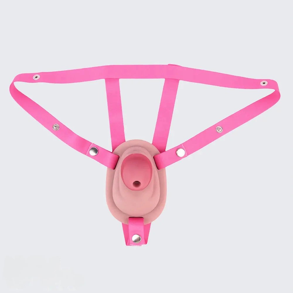 Flesh silicone hollow strap-on harness compact, photo 16