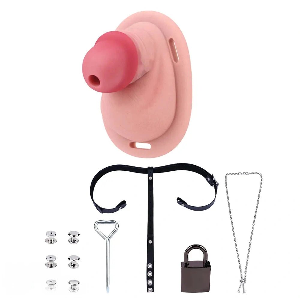 Flesh silicone hollow strap-on harness compact, photo 18