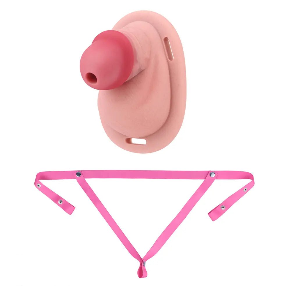 Flesh silicone hollow strap-on harness compact, photo 19