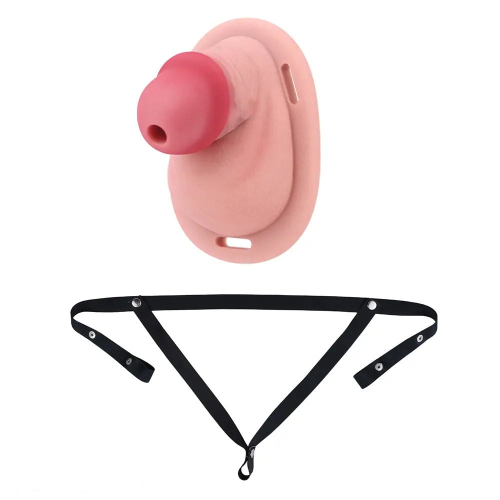 Flesh silicone hollow strap-on harness compact, photo 20