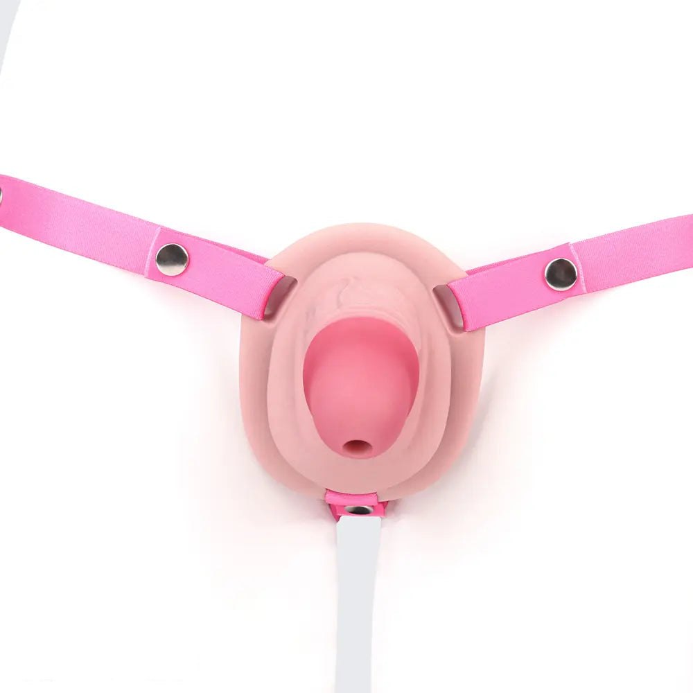 Flesh silicone hollow strap-on harness compact, photo 5