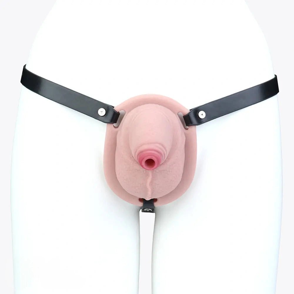 Flesh silicone hollow strap-on harness 5 in, photo 10