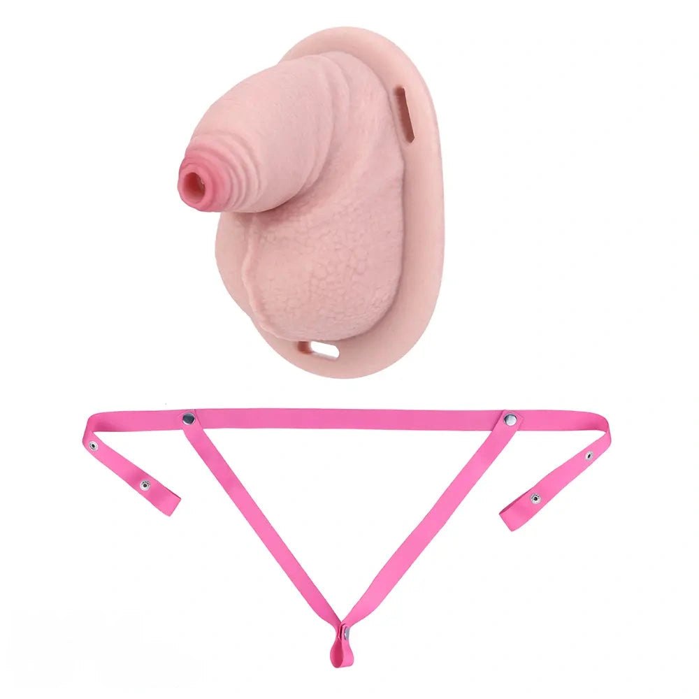 Flesh silicone hollow strap-on harness 5 in, photo 19