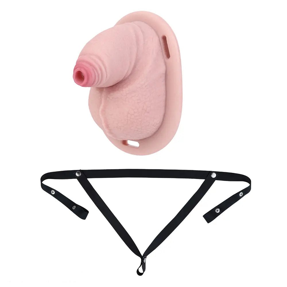Flesh silicone hollow strap-on harness 5 in, photo 20