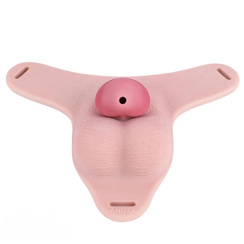 Flesh silicone hollow strap-on harness, photo 11