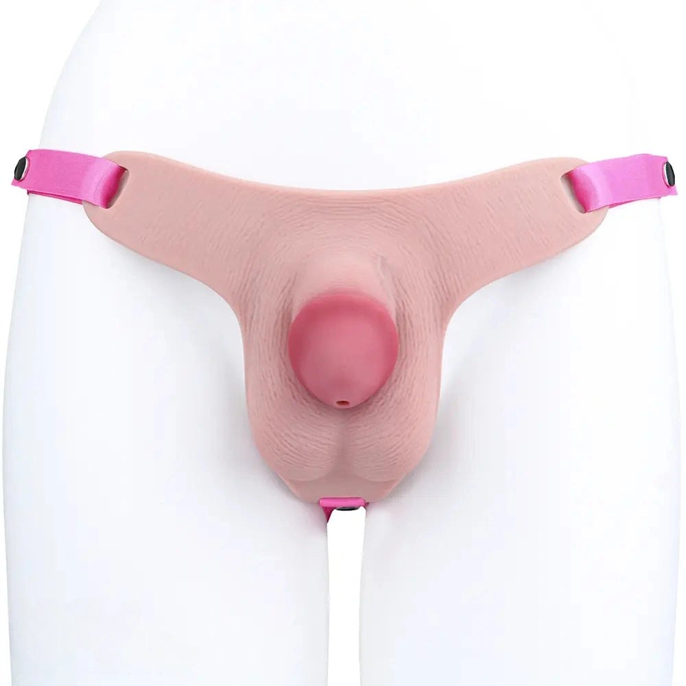 Flesh silicone hollow strap-on harness, photo 12