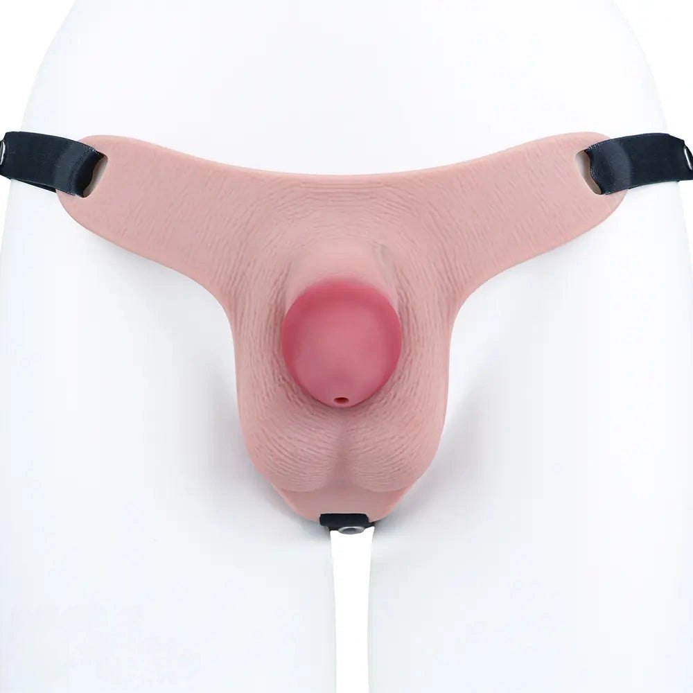 Flesh silicone hollow strap-on harness, photo 13