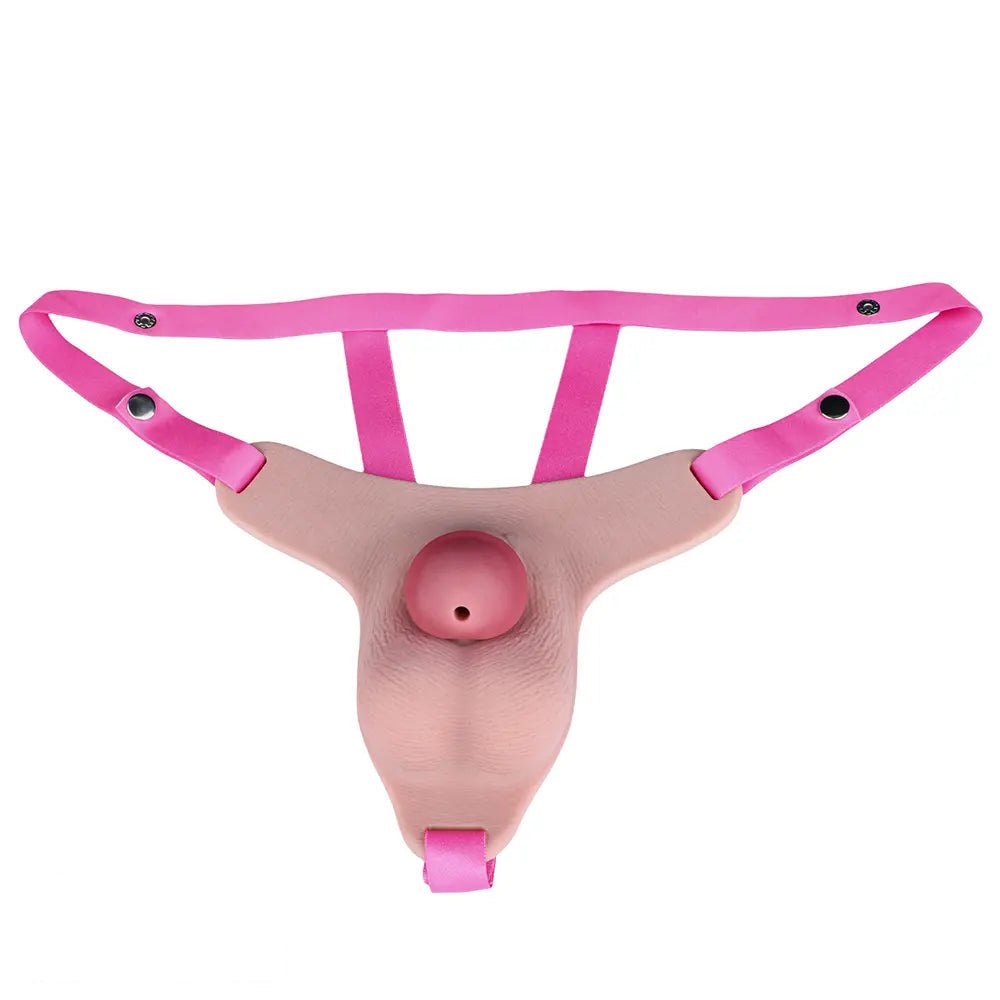 Flesh silicone hollow strap-on harness, photo 17