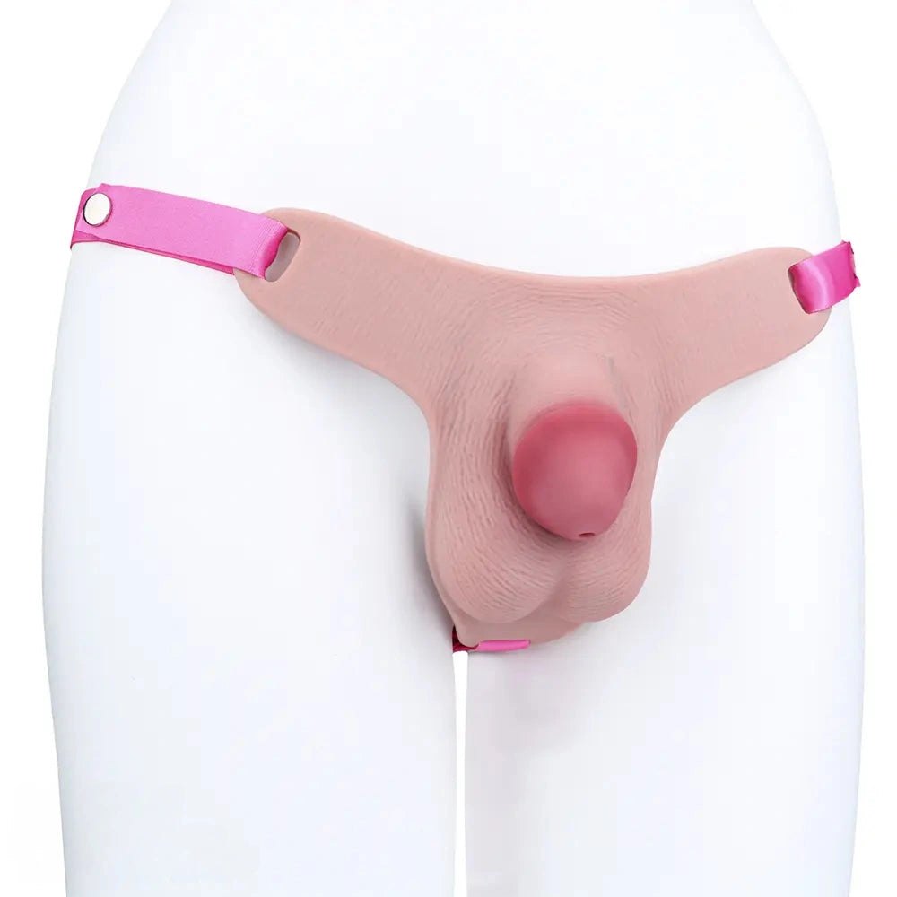 Flesh silicone hollow strap-on harness, photo 2