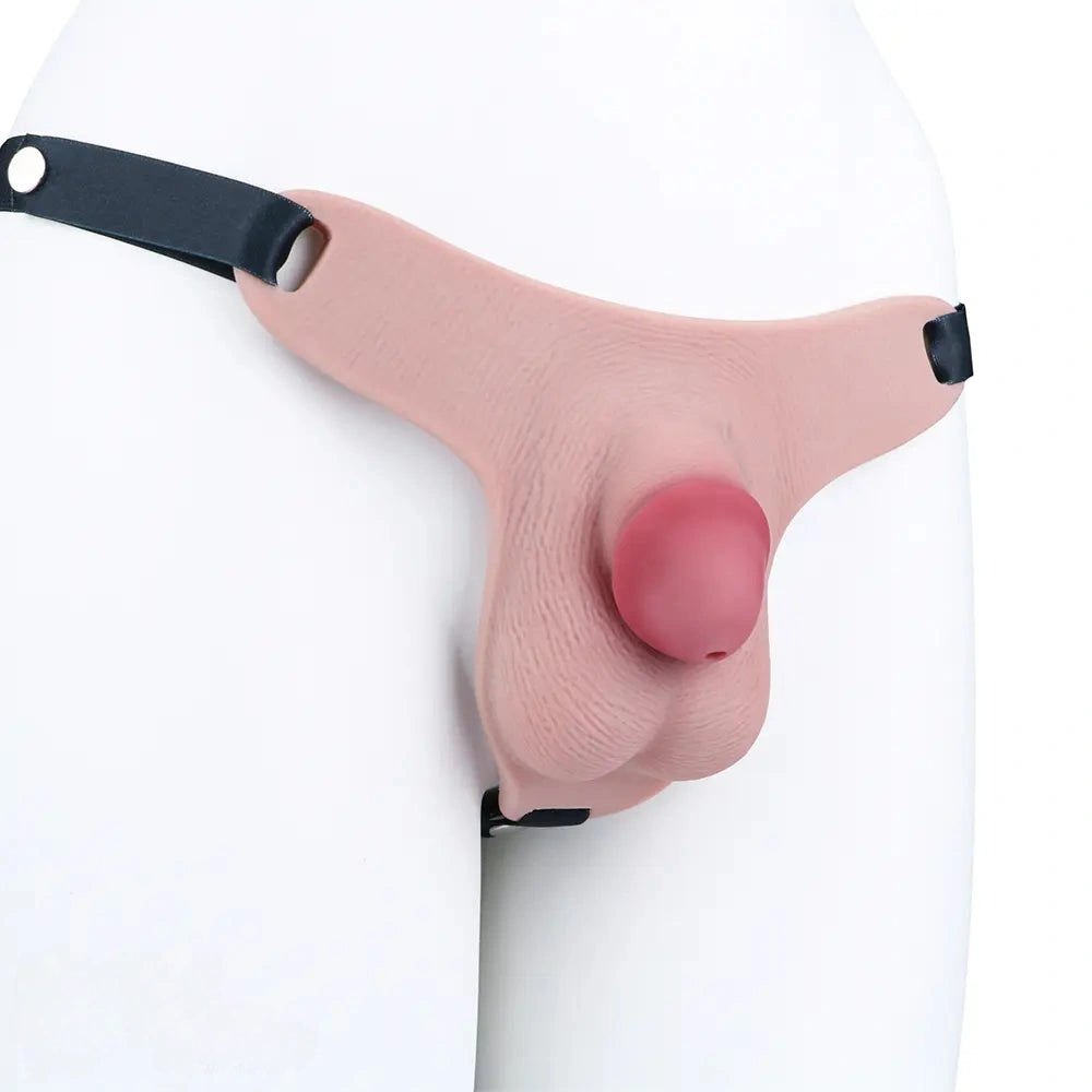 Flesh silicone hollow strap-on harness, photo 3