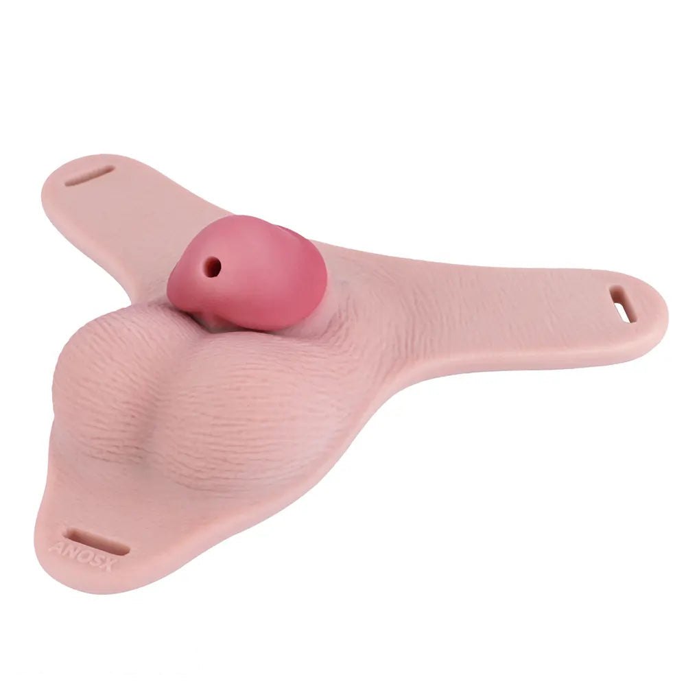 Flesh silicone hollow strap-on harness, photo 8