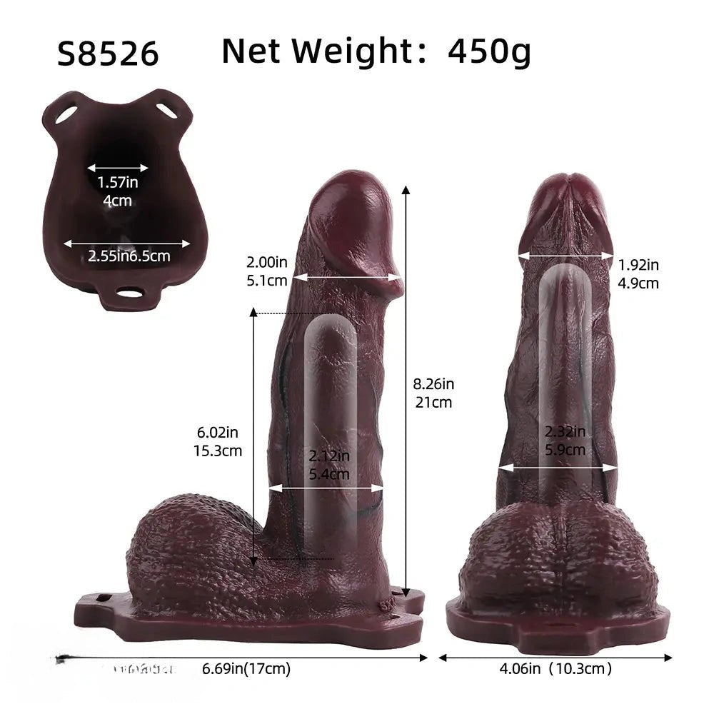 Coffee hollow strap-on harness dildo, photo 12