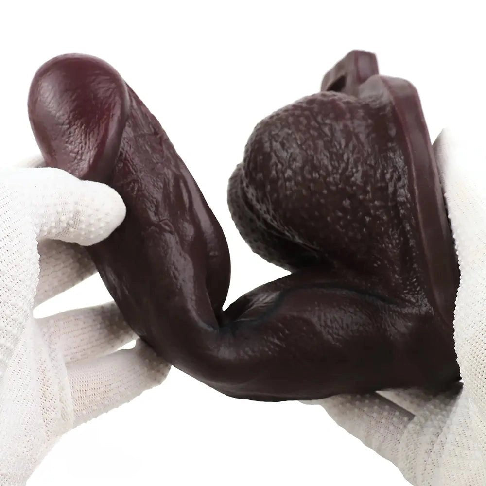 Coffee hollow strap-on harness dildo, photo 14