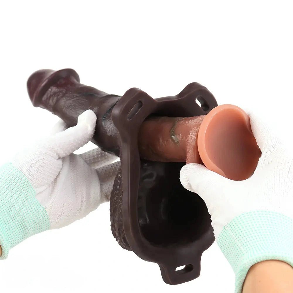 Coffee hollow strap-on harness dildo, photo 2