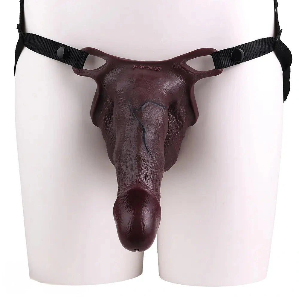 Coffee hollow strap-on harness dildo, photo 8