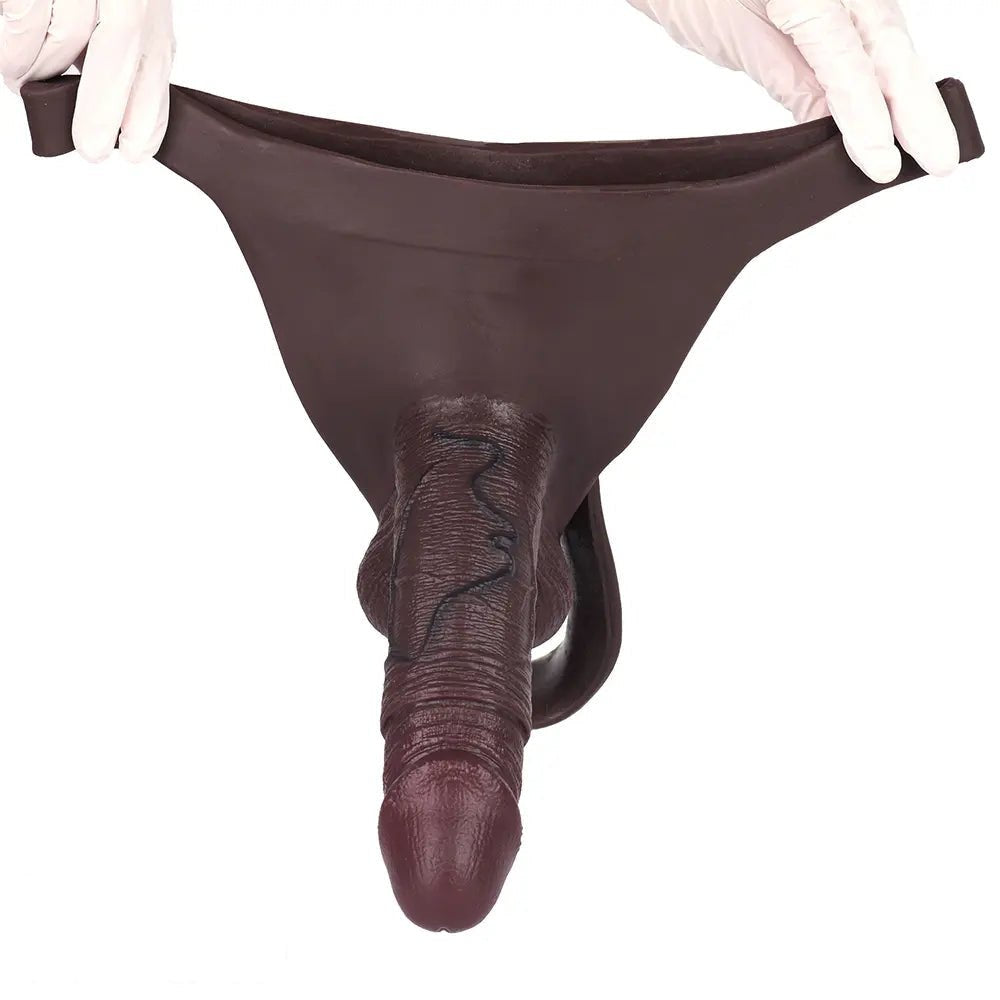 Coffee tone strap-on harness dildo, photo 14