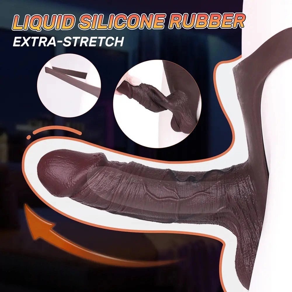 Coffee tone strap-on harness dildo, photo 3