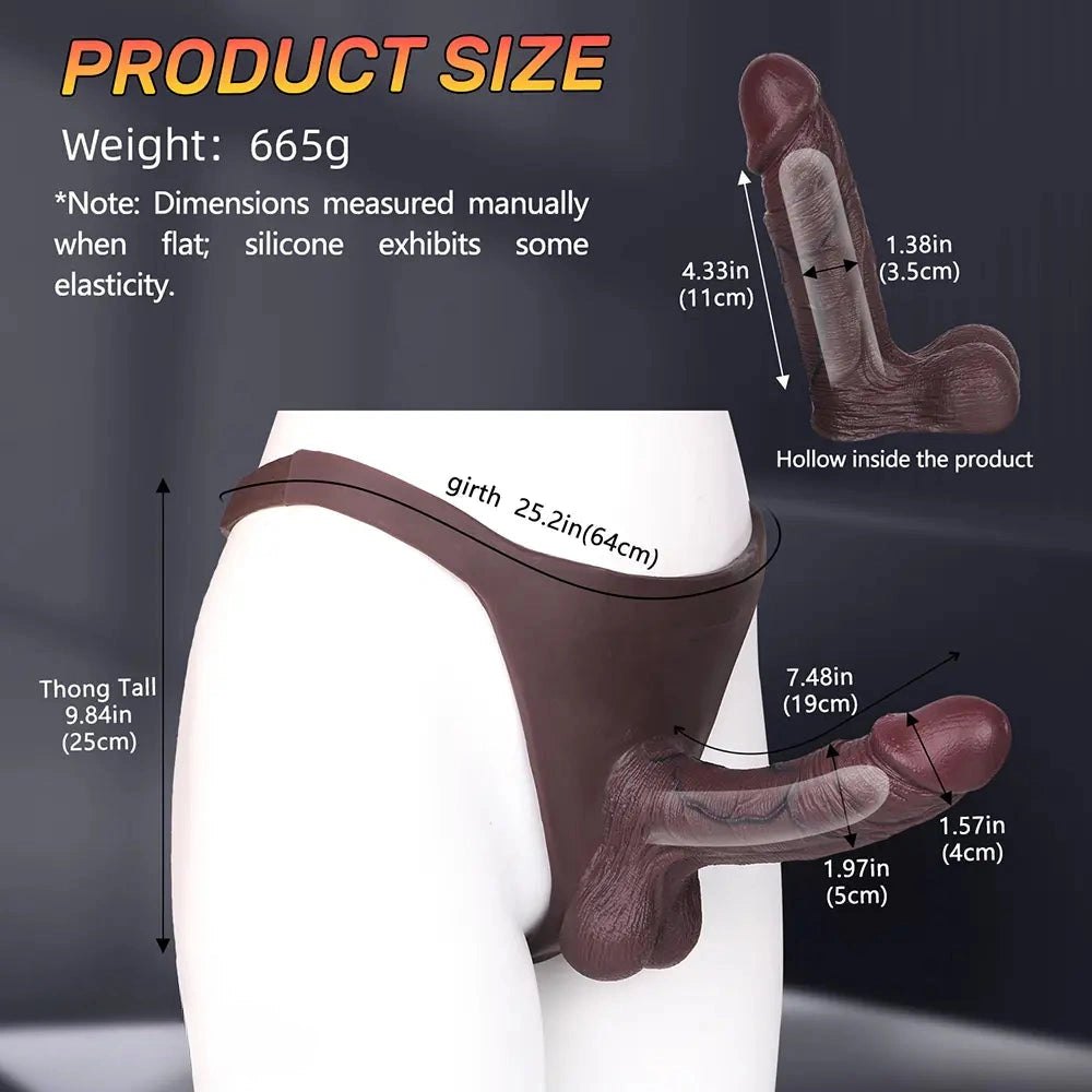 Coffee tone strap-on harness dildo, photo 5