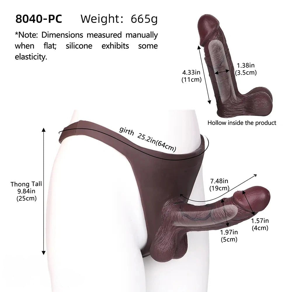 Coffee tone strap-on harness dildo, photo 7