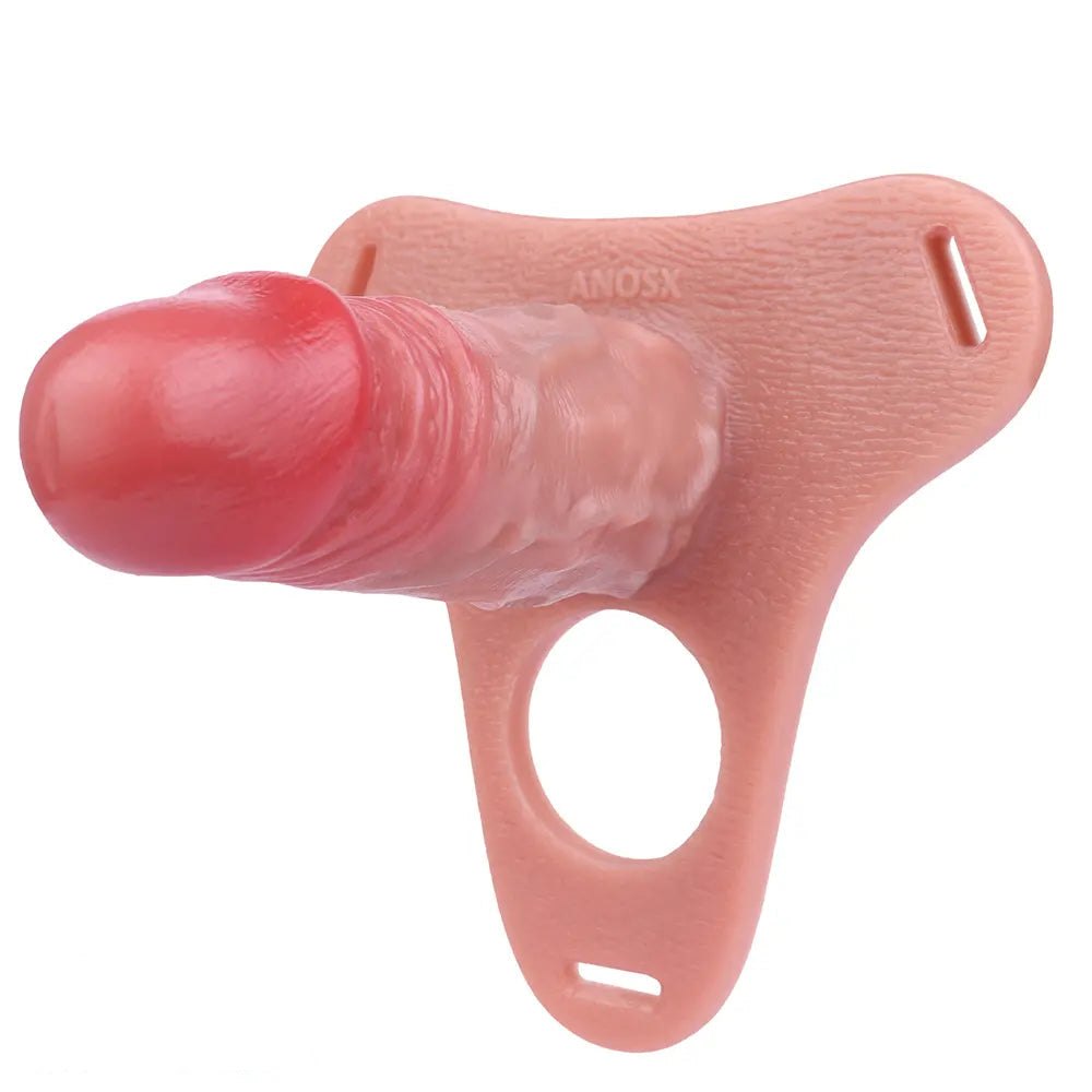 Flesh tone hollow strap on harness dildo, photo 4
