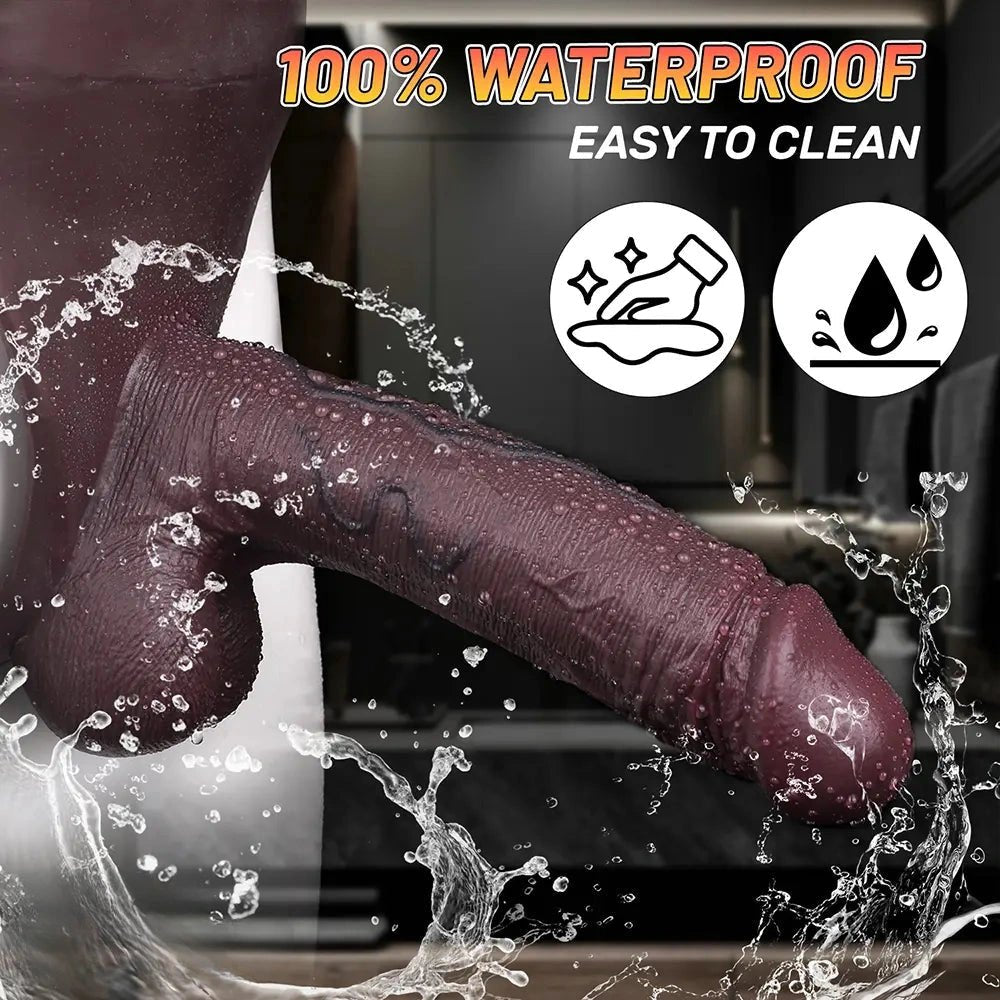 Coffee tone hollow strap-on silicone dildo, photo 4