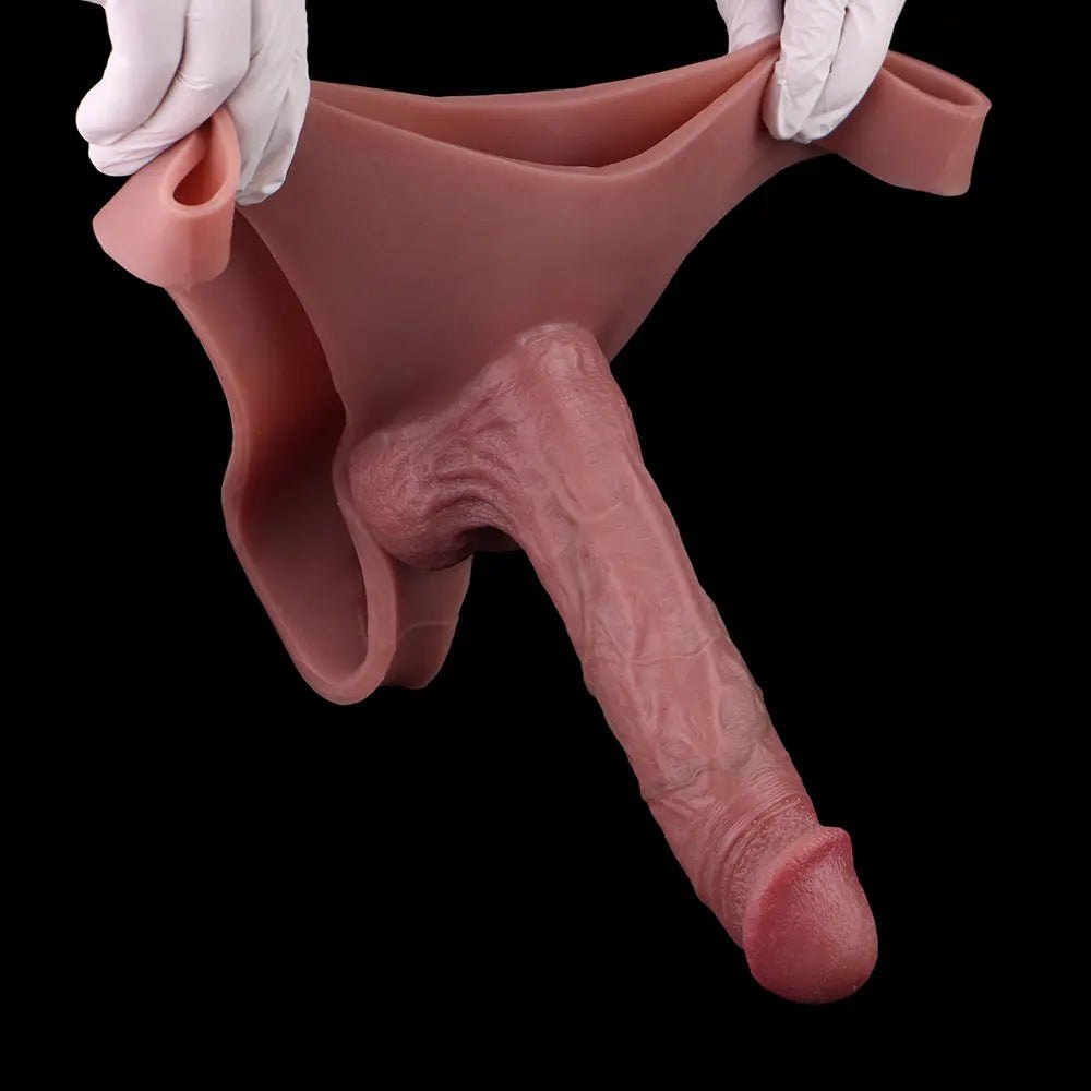 Flesh hollow strap-on penis sleeve, photo 7