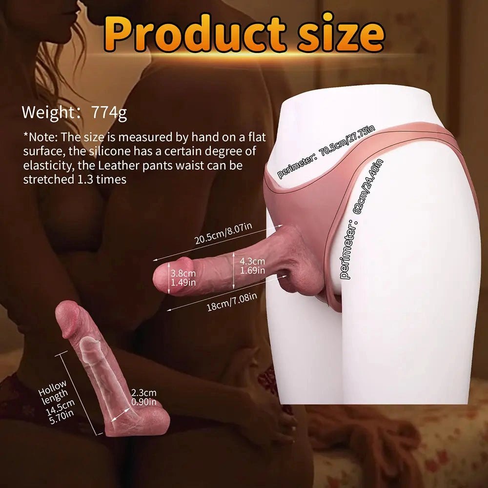 Flesh hollow strap-on penis sleeve, photo 8