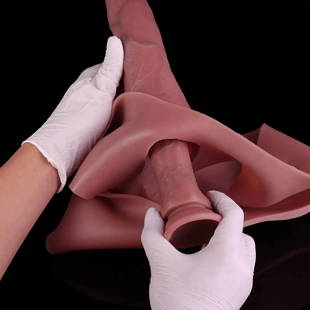 Flesh hollow strap-on dildo, photo 13