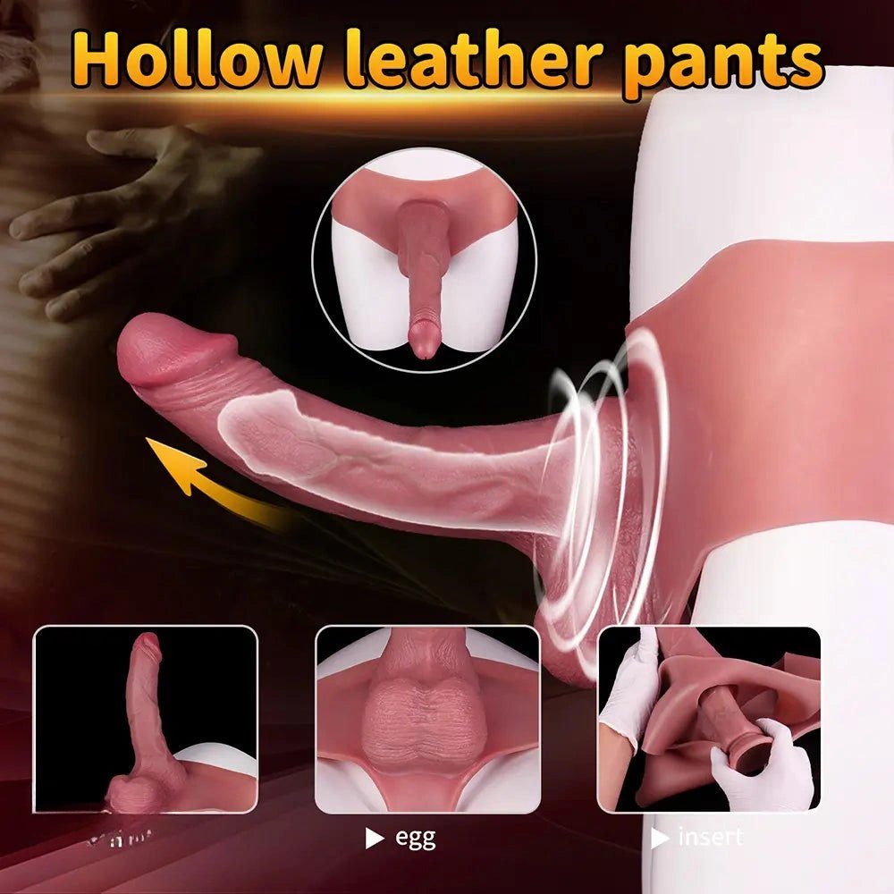 Flesh hollow strap-on dildo, photo 8