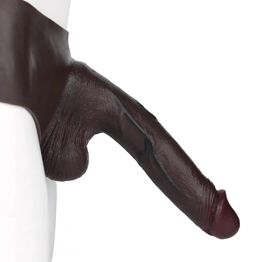 Coffee hollow strap-on dildo sleeve, photo 11