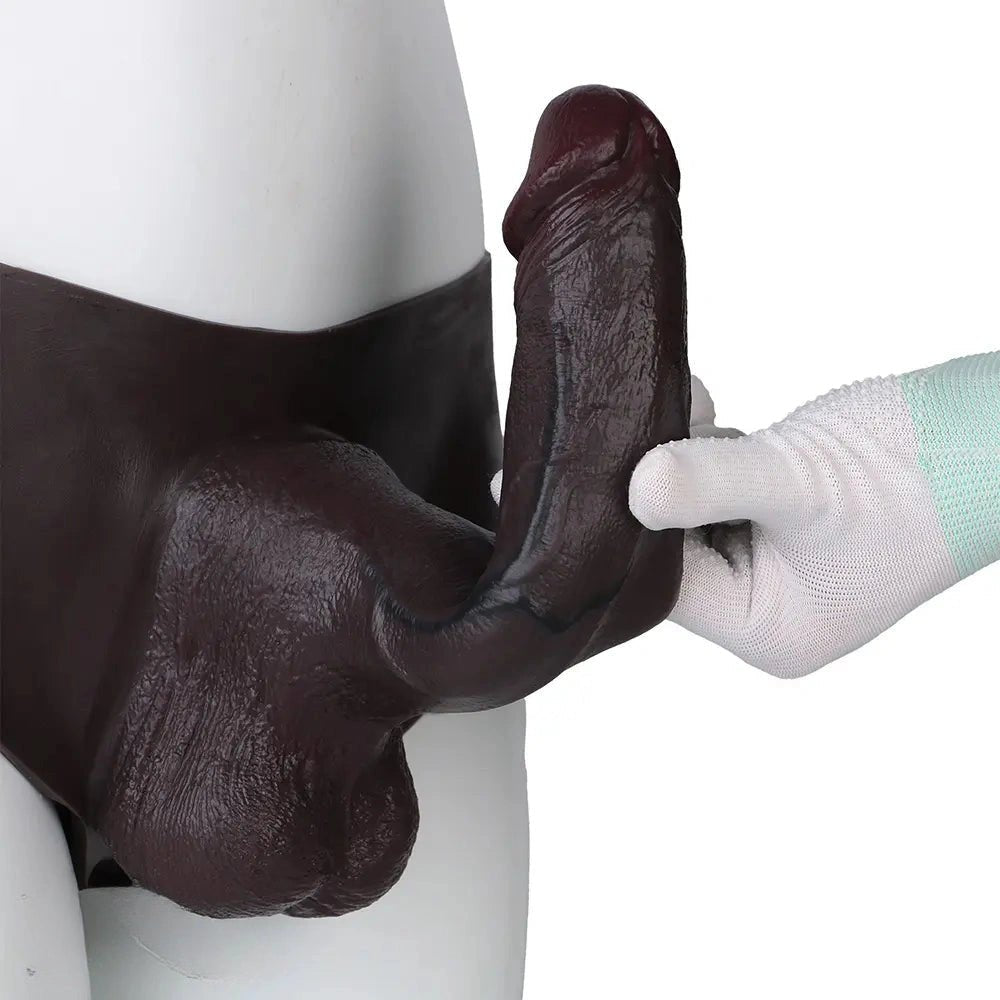 Coffee hollow strap-on dildo sleeve, photo 8