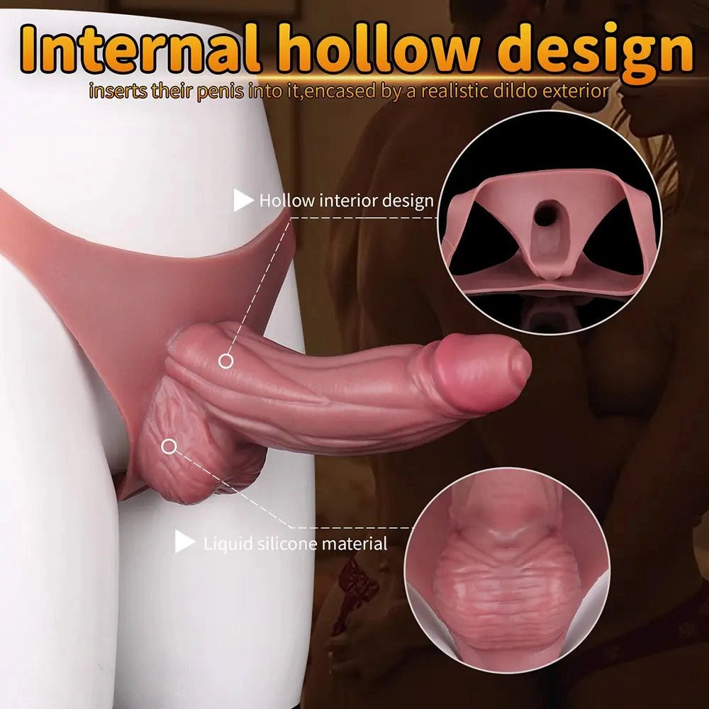 Flesh hollow strap-on sleeve, photo 9