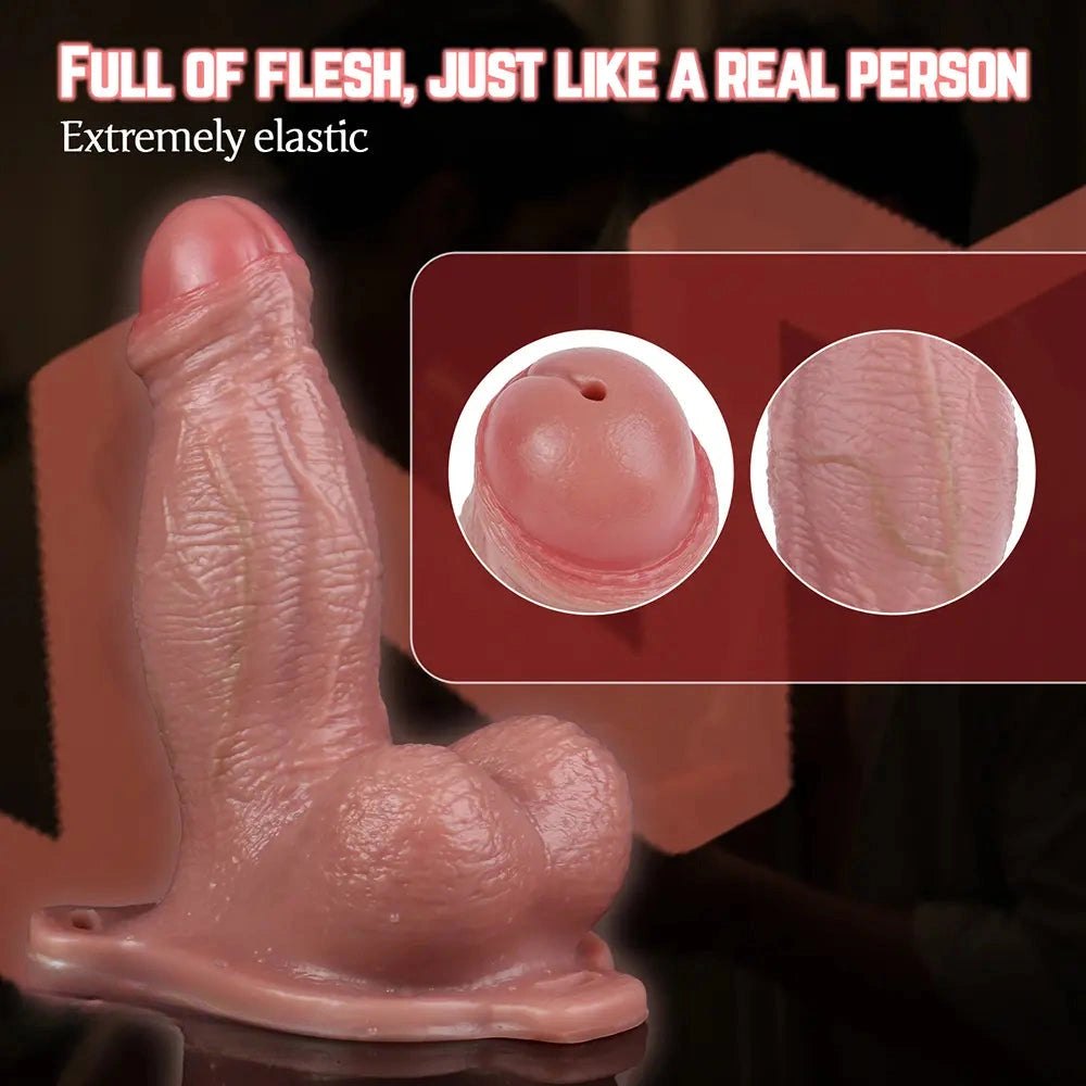 Flesh tone hollow strap-on dildo with harness, photo 5