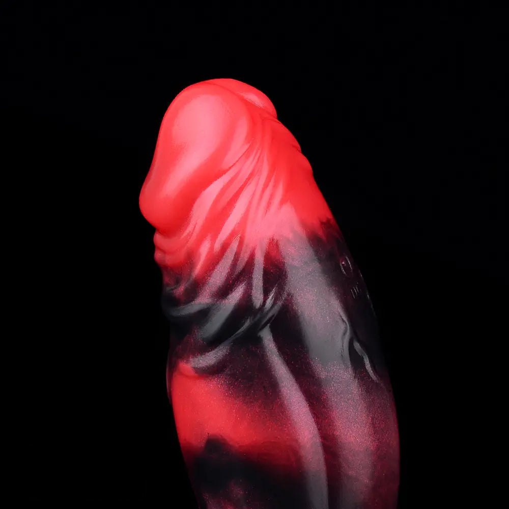 Red silicone hollow cock sleeve ring, photo 13