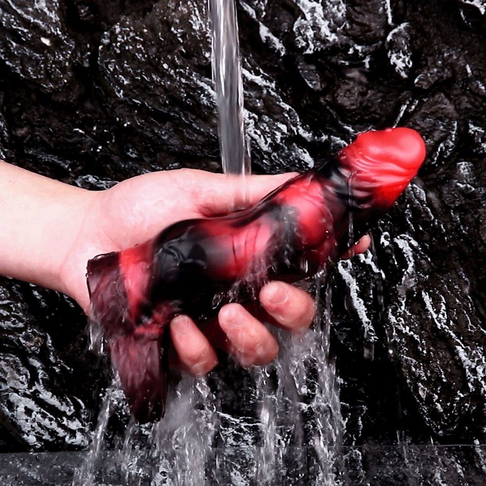 Red silicone hollow cock sleeve ring, photo 6