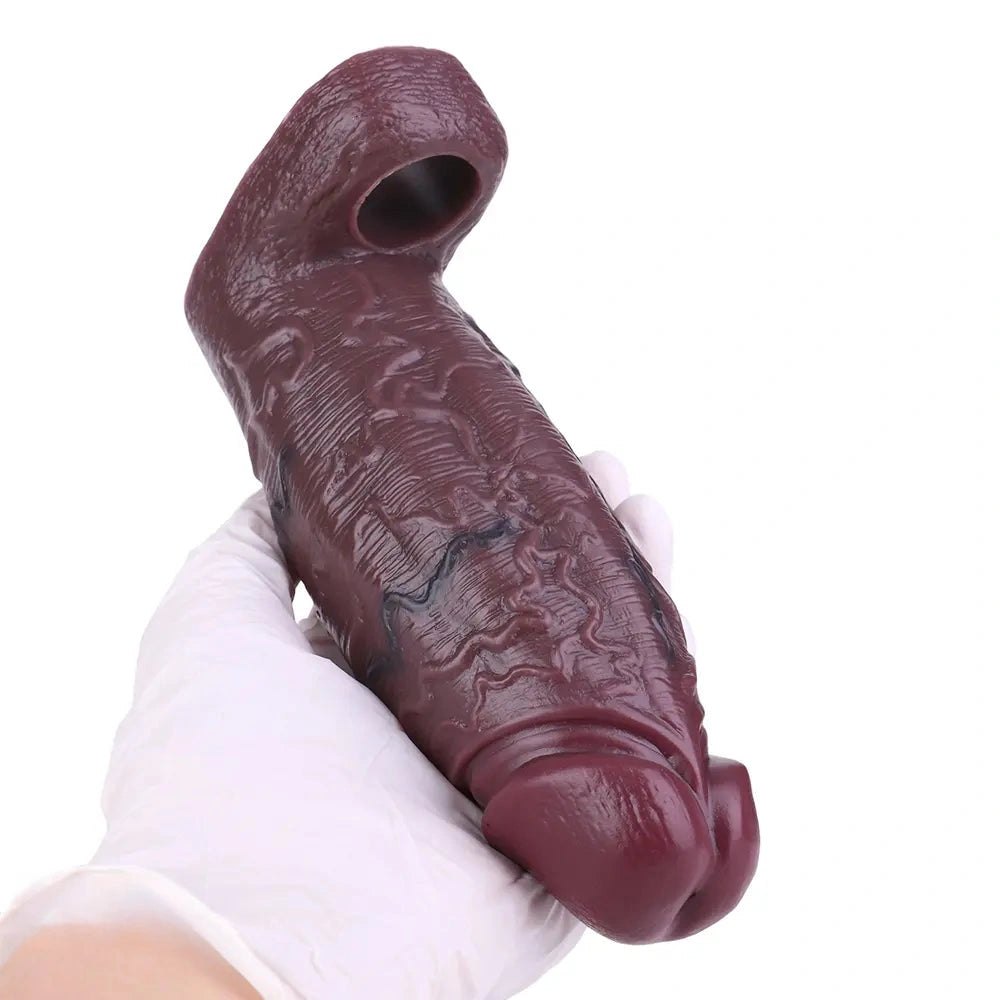 Coffee tone hollow silicone dildo, photo 4
