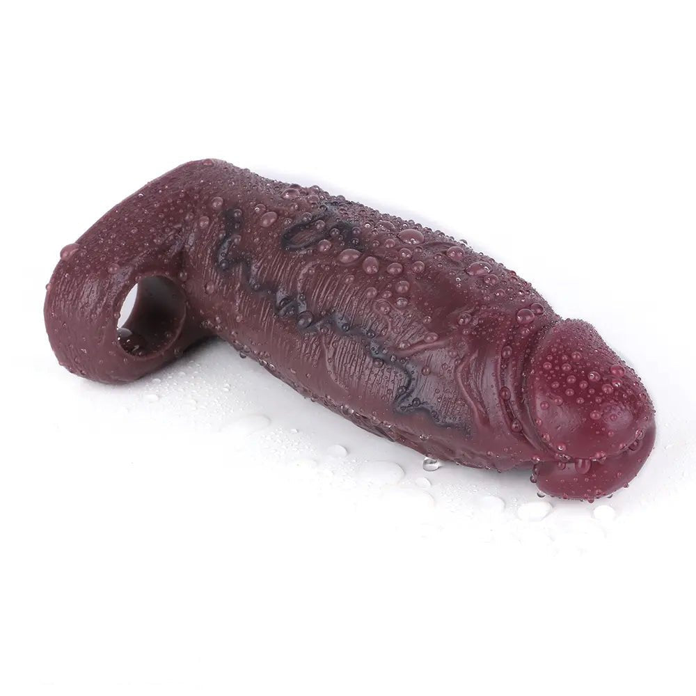 Coffee tone hollow silicone dildo, photo 8