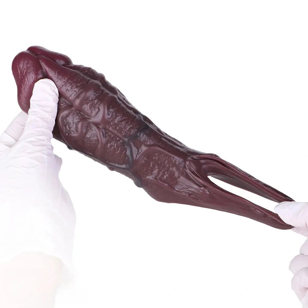 Coffee brown wearable silicone penis sleeve, photo 13